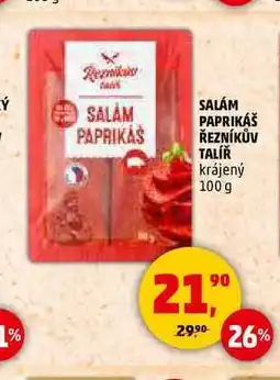 Penny Market SALÁM PAPRIKÁŠ ŘEZNÍKŮV TALÍŘ, 100 g nabídka