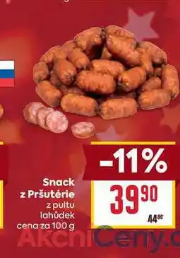 Billa Snack z Pršutérie z pultu lahůdek cena za 100g nabídka