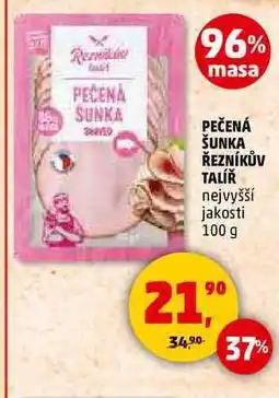 Penny Market PEČENÁ ŠUNKA ŘEZNÍKŮV TALÍŘ, 100 g nabídka