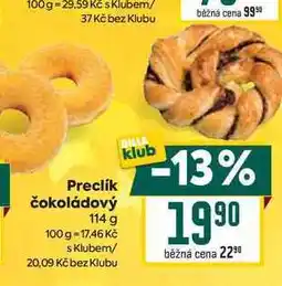 Billa Preclík čokoládový 114 g nabídka