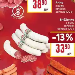 Billa Sněženka z pultu lahůdek cena za 100g nabídka