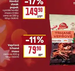 Billa Vepřové trhané maso cena za 300 g nabídka