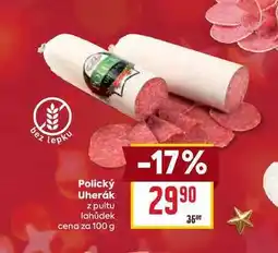 Billa Polický Uherák z pultu lahůdek cena za 100g nabídka