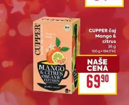 Billa CUPPER čaj Mango & citrus 36 g nabídka