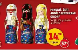 Penny Market MIKULÁŠ, ČERT, ANDĚL S LENTILKAMI ORION, 52 g nabídka