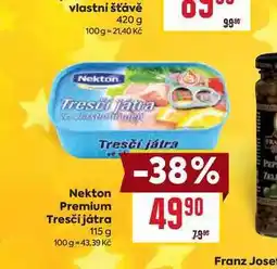 Billa Nekton Premium Tresčí játra 115 g nabídka