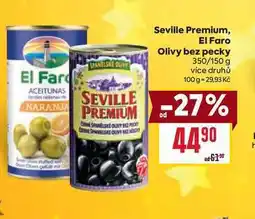Billa Seville Premium, El Faro Olivy bez pecky 350/150 g nabídka
