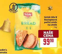 Billa Schär Mix B Bezlepková pečicí směs na chléb 1kg nabídka