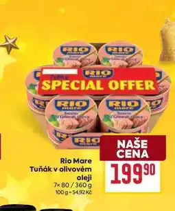 Billa Rio Mare Tuňák v olivovém oleji 7x80/360 g nabídka