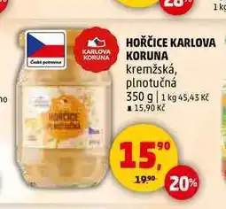 Penny Market HOŘČICE KARLOVA KORUNA, 350 g nabídka