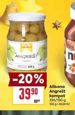 Billa Alibona Angrešt kompot n 350/150 g nabídka