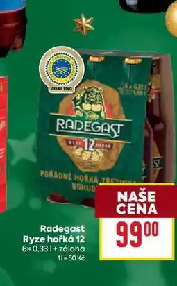 Billa Radegast Ryze hořká 12 6× 0,33l nabídka