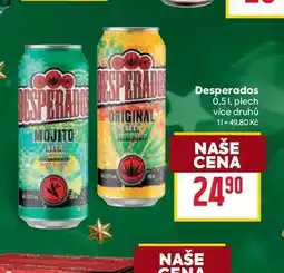 Billa Desperados 0,51, plech nabídka