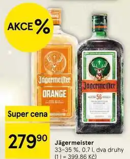 Tesco Jägermeister 33-35 %, 0.7 L nabídka
