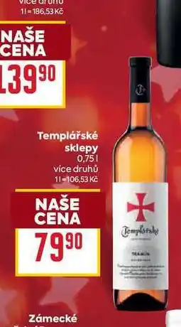 Billa Templářské sklepy 0,75l nabídka