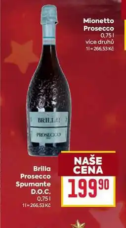 Billa Brilla Prosecco Spumante D.O.C. 0,75l nabídka