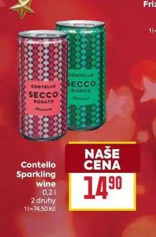 Billa Contello Sparkling wine 0,2l nabídka