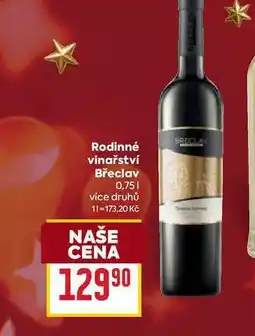 Billa Rodinné vinařství Břeclav 0,75l nabídka