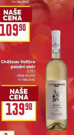 Billa Château Valtice pozdní sběr 0,75l nabídka