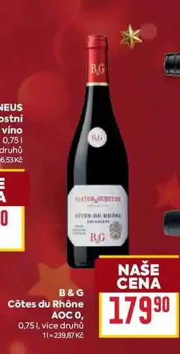 Billa B&G Côtes du Rhône AOC 0, 0,75l nabídka