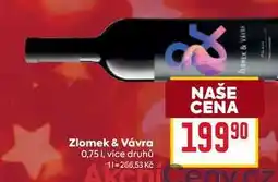 Billa Zlomek & Vávra 0,75l nabídka