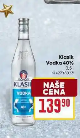 Billa Klasik Vodka 40% 0,5l nabídka