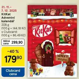 Tesco KitKat Adventní kalendář, 208 g nabídka