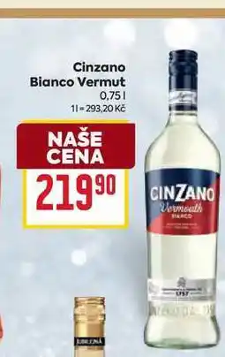 Billa Cinzano Bianco Vermut 0,75l nabídka