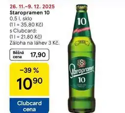 Tesco Staropramen 10, 0.5 l, sklo nabídka