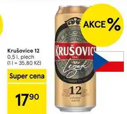 Tesco Krušovice 12, 0.5 l, plech nabídka