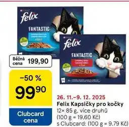 Tesco Felix Kapsičky pro kočky, 12× 85 g, více druhů nabídka