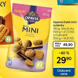 Tesco Opavia Zlaté mini sušenky, 180 g, dva druhy nabídka