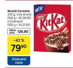 Tesco Nestlé Cereálie, 330 g, více druhů nabídka