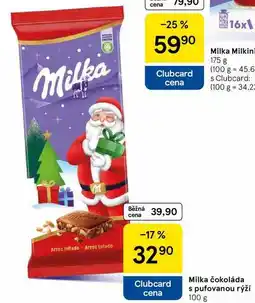 Tesco Milka čokoláda s pufovanou rýží, 100 g nabídka