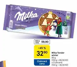 Tesco Milka Tender winter, 90 g nabídka