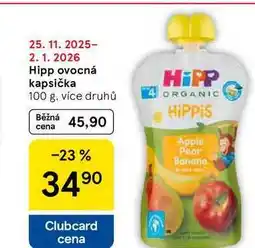 Tesco Hipp ovocná kapsička, 100 g, více druhů nabídka