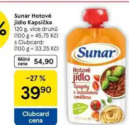 Tesco Sunar Hotové jídlo Kapsička, 120 g, více druhů nabídka