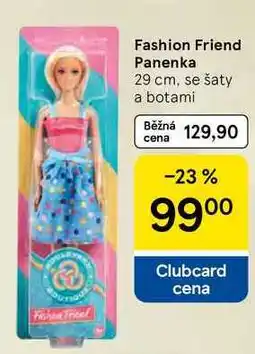 Tesco Fashion Friend Panenka, 29 cm, se šaty a botami nabídka