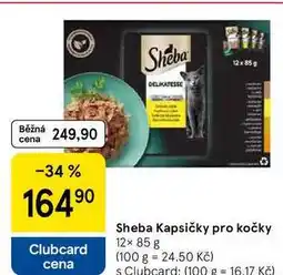 Tesco Sheba Kapsičky pro kočky, 12× 85 g nabídka