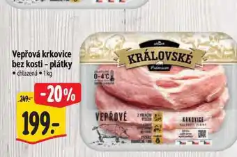 Vepřová krkovice bez kosti - plátky 1 kg