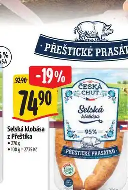 Albert Selská klobása z Přeštíka 270g nabídka