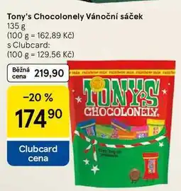 Tesco Tony's Chocolonely Vánoční sáček, 135 g nabídka