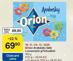 Tesco Orion Arabesky želé s ovocnými příchutěmi, 180 g nabídka