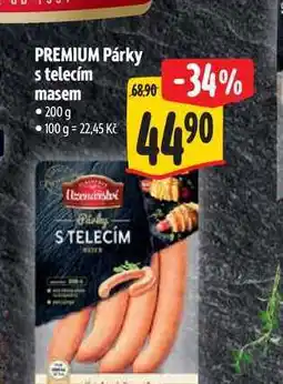 Albert PREMIUM Párky s telecím masem 200 g nabídka