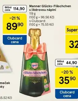 Tesco Manner Glücks-Fläschchen s likérovou náplní, 119 g nabídka