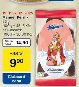 Tesco Manner Perník, 33 g nabídka