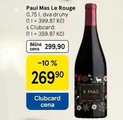 Tesco Paul Mas Le Rouge, 0,75 I, dva druhy nabídka