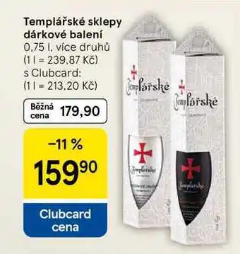 Tesco Templářské sklepy dárkové balení, 0.75 l nabídka