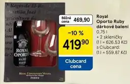Tesco Royal Oporto Ruby dárkové balení, 0.75 1 + 2 skleničky nabídka
