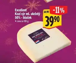 Albert Excellent Kozí sýr ml. uleželý 50% - bloček 100 g nabídka